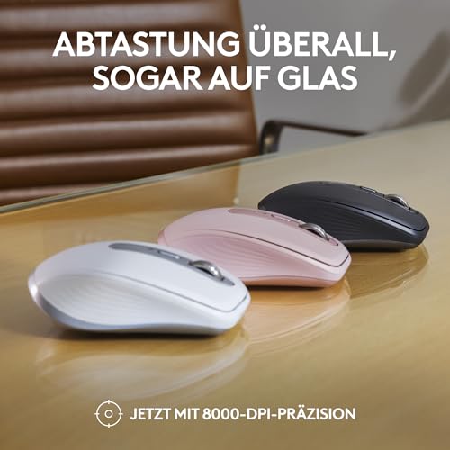 Logitech MX Anywhere 3S Compact Kabellose Maus (Pale Grey) – Ansicht 2