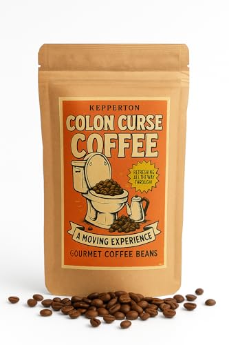 Kepperton Colon Curse Coffee - Medium Roast Gourmet Coffee Beans Funny Gag Gift for Coffee Lovers & Coworkers Adult Stocking Stuffers Potty Humor