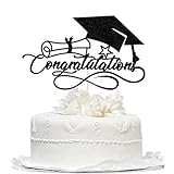 Congratulations Cake Topper,Congrats Cake Topper-2026 Graduation Cake Topper,Congrats Grad Party Cake Decorations for Senior High School College Grad/University Graduation Party (black)