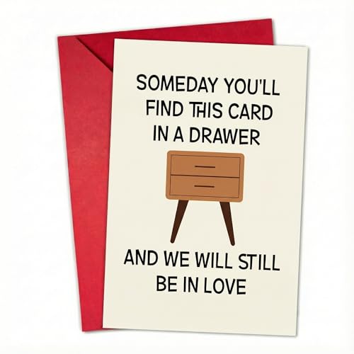 Husband Birthday Gift & Card - Funny Gifts for Husband with Envelope - Mens Birthday Gift Ideas - 18 x 12 cm Blank Inside Card - Perfect Anniversary Present (Drawer Love)