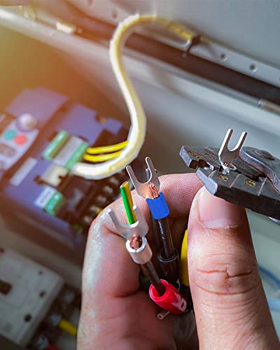 Gorffy 300PCS Wire Connectors Kit, Male and Female Spade Connectors, 17 Types Electrical Connector Kit 0.5-6.0mm², Insulated Terminal Connector, Includes Spade Ring Fork Wire Terminal