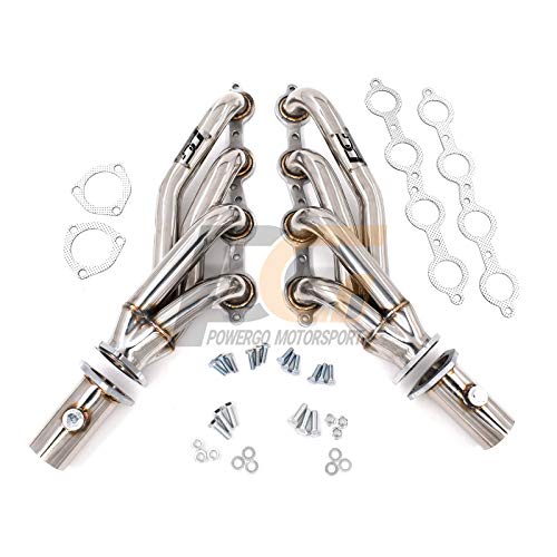 POWERGO MOTORSPORT 1100003630 Exhaust Headers 1-5/8 x 2-1/2 in. 304 Stainless Steel for LS Swap (LS1/LS2/LS6/LS7) for C10 C1500 Suburban Blazer Camaro Firebird Chevelle El Camino Caprice Impala Nova - Image 3