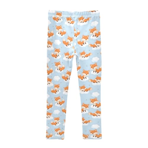 Fox in The Clouds Girls Leggings Kids Yoga Pants Athletic Tights Pants 4-10 Years2