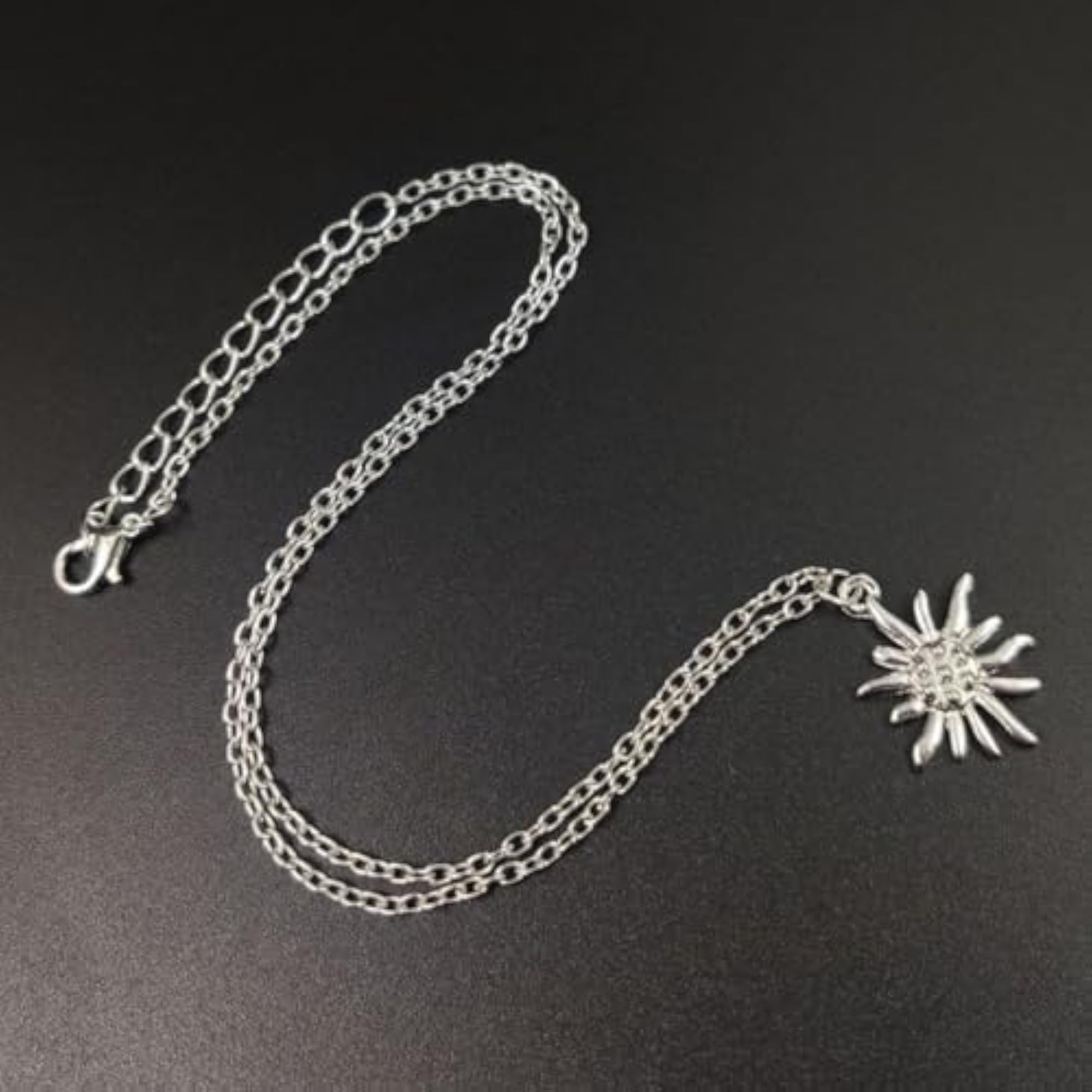 Gold & Silver Paper Clip and Sun Necklace Combo for Women