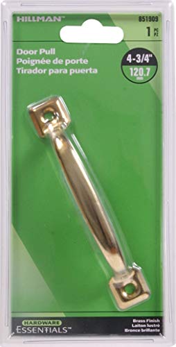 Plated Screen Door Pull Brass 4-3/4" | Hardware Essentials | Kitchen & Bath | Homeowners | Modern Style | Easy Installat