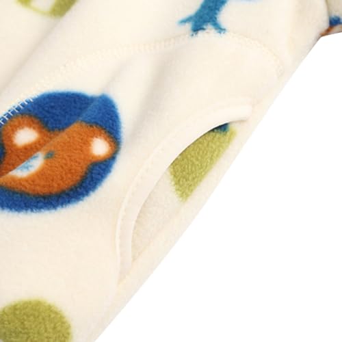 Kid Boys Girls Cartoon Fleece Hooded Jacket Coat Zipper Up Overcoat Spring Fall Thick Clothes 6