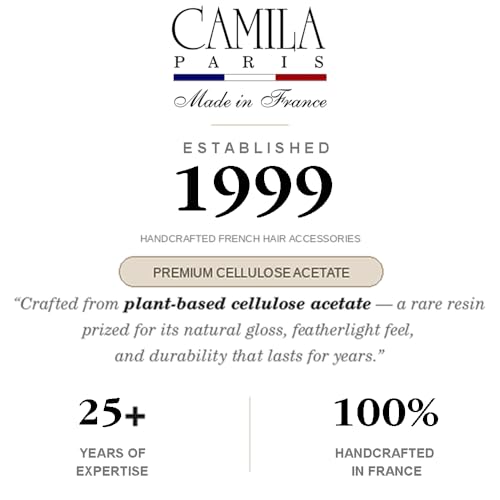 Image of Camila Paris CP3798 Hair Side Comb 2.75 inch French Twist Hair Combs Clips | Small French Comb Hair Clips Pin, Hair Side Combs for Women, Made in France
