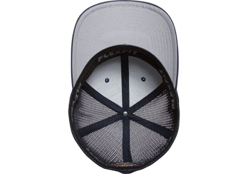 Image of Flexfit Unisex Mesh Fitted 2-Tone Trucker Hat, One Size