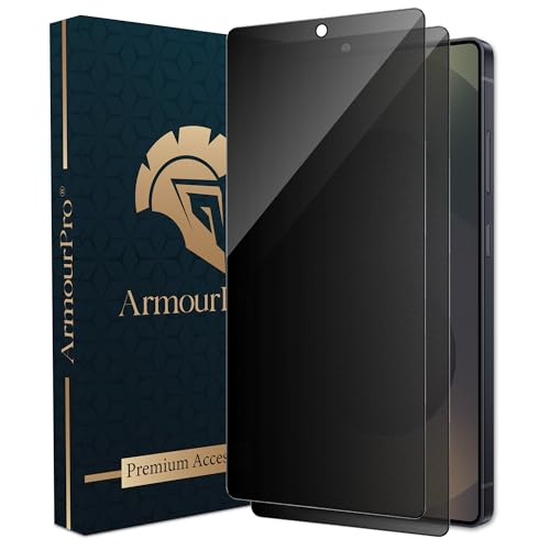 Image of ArmourPro Anti-Spy Matte Privacy Tempered Glass for Samsung Galaxy S25 Ultra with Edge to Edge Protector Coverage and Easy Installation kit | Black, Pack of 2