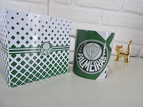Caneca time do Palmeiras Personalizada com nome Grátis Caixinha + Brinde - Modelo 8