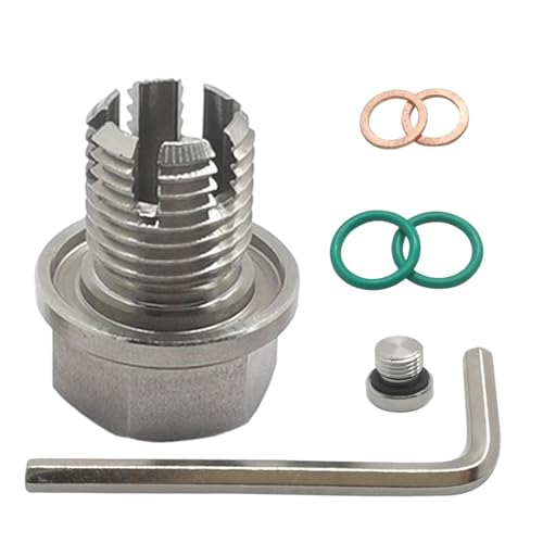 Tapon De Drenaje De Del Motor - Valvula De Purga De Acero Inoxidable Con Junta T O Ring | Kit De Tuerca De Drenaje De | Para Reparacion De Motor De Coche Camion Tractor SUV Autocaravana