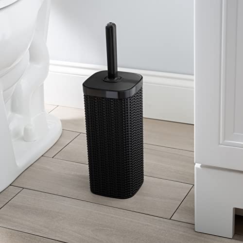 Image of Bath Bliss Sailor Knot Toilet Brush & Holder Set in Matte Black