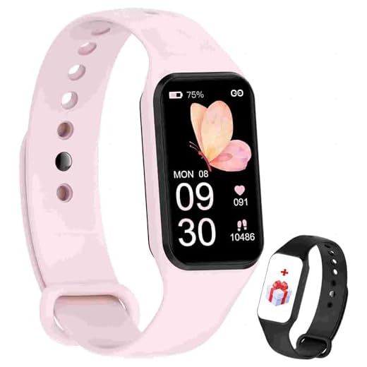 IOWODO R1 Smartwatch donna con ossimetro (SpO2) Monitor Contapassi frequenza cardiaca Sonno Pedometro,Smart Watch donna uomo con notifica messaggi,IP68 impermeabile per Android iOS (2 cinturini)