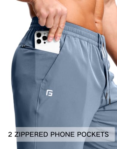 Image of GGJ Men's Lightweight Athletic Shorts with 2 Zipper Pockets 7 inch /9 inch /5 inch Gym Workout Running Quick Dry Tennis Shorts for Men