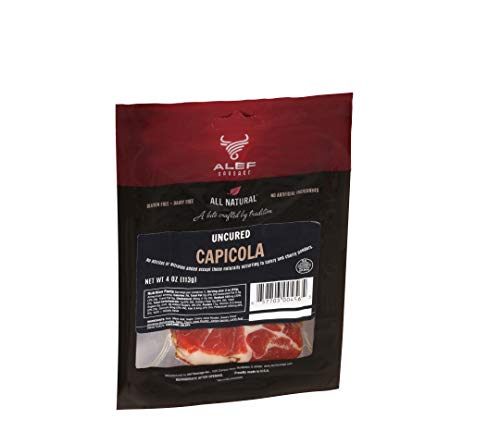 Uncured All Natural Capicola Seasoned Air Dry Pork (3 units 4 oz. each) NITRATE FREE, NITRITE FREE, MSG FREE, DAIRY FREE, GLUTEN FREE