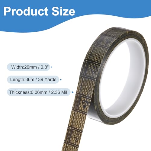 Image of PATIKIL Antistatic Tape, 2.36 Mil Thick, 13 /16 Inch x 39 Yards Conductive Adhesive Grid ESD Tape for Circuit Board Laptop Mobile Phone Communication Electronics Parts Black /Yellow