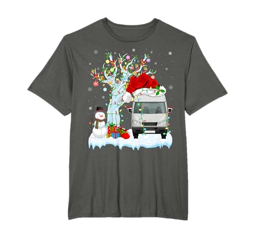 Camper Van Xmas Tree Lighting Santa Hat Camper Van Christmas...