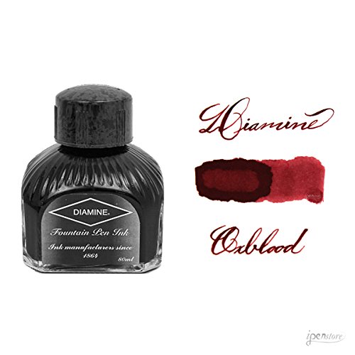 Diamine Fountain Pen Ink, 80 ml Bottle, Oxblood