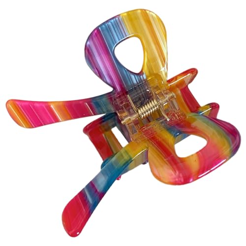 Pinza para el pelo para mujer, con lazo, colorido, acetato, garra, decoración para el cabello, joyería para el cabello, adornos de pinza de resorte