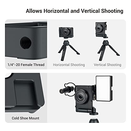 Image of JJC Metal Grip Extension with Shoe Mount for Sony ZV-1F ZV-1II(Not for ZV1)