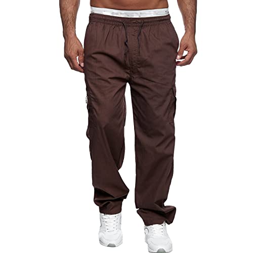 Cargo Sweatpants Men's Hiking Pants Flat Front Mens Work Lightweight Baggy for Men Street Breathable Beach Sweat