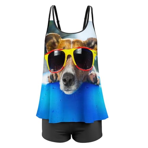 Bikini avec Short de Garçon Gainant et Robe Intégrée - 4