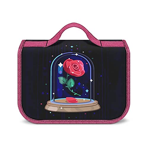 FunnyStar Beauty And Beast Large Toiletry Bag With Hanging Hook Travel Makeup Case Bathroom Organizer Shower Bags