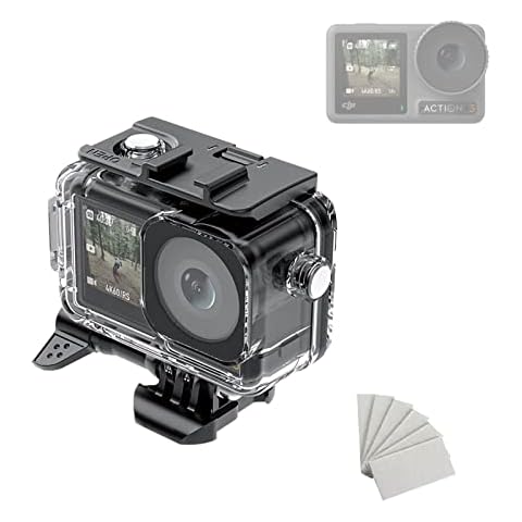 Waterproof Case for DJI Osmo Action 3/4, Protective Rotective Underwater Dive Case Cover Housing for Action3 Outdoor Action Camera Underwater Use Scuba Diving Cover