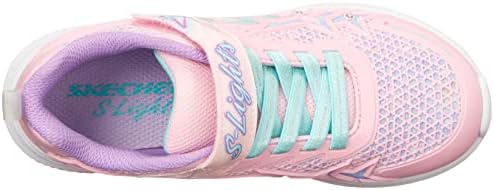 Skechers Kids Girls Jumpsters-Wishful Star Sneaker, Pink/Aqua, 3 Little Kid | Image 4