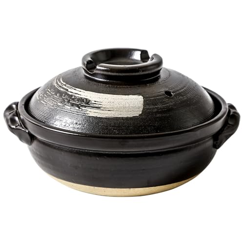 Eleeonora Cacerola De CeráMica De Estilo JaponéS,Cacerola Japonesa Resistente Al Caliente,Cazuela De CeráMica Japonesa,FáCil De Usar,Apto para Uso DoméStico Y En Restaurantes