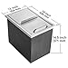 Happybuy Drop in Ice Chest 18L x 12W x 14.5H Inch Stainless Steel Ice Cooler with Sliding Cover Drop in Ice Bin Included Drain-Pipe and Drain Plug for Cold Wine Beer