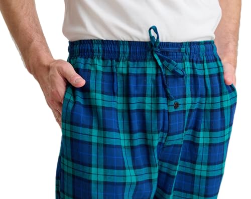 GIVEITPRO - 3 Saver Pack – Premium 100% Cotton Flannel Pajama Pant Bottoms - Yarn-dye Woven3