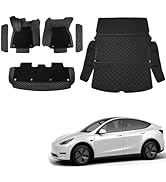 Jiawu Rücksitzschutz Für Tesla Model Y 2020-2023 - 3-teilige Wasserdichte Rückenlehnenmatten