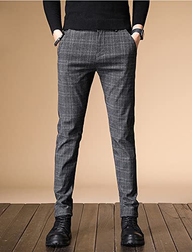 Kinghua Plaid Pants for Men Chinos Pants Stretch Dress Pants for Men Slim Fit3