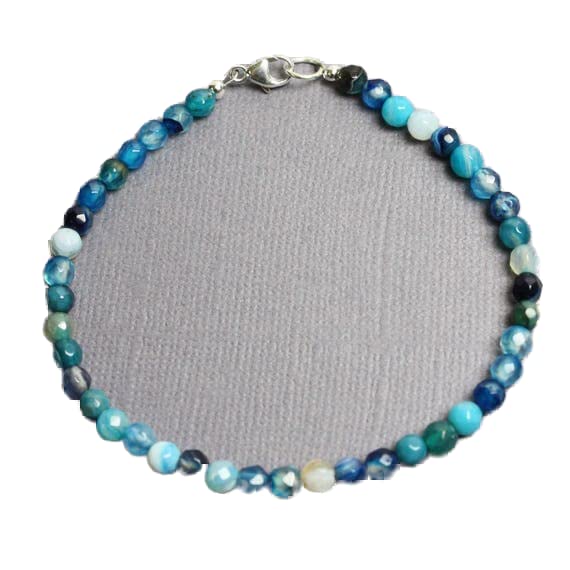 Bracelet en agate multicolore 4mm LKBEADS le cadeau unisexe idéal