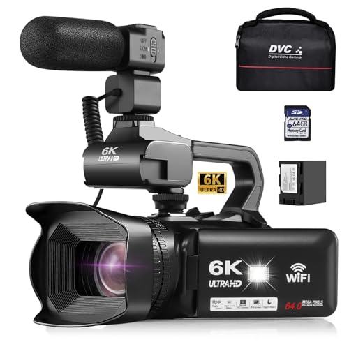 6K UHD Camcorder with WIFI and Night Vision