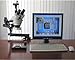 AmScope SM-6T Trinocular Stereo Zoom Microscope, WH10x Eyepieces, 7X-45X Magnification, 0.7X-4.5X Zoom Objective, Ambient Lighting, Clamping Articulating Arm Stand