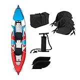 Jabroyee 1 Person Fishing Kayak, 122.6231.44inch Inflatable Boat Inflatable Kayak, Easy to Use...