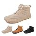 Hike Waterproof Boots for Women Men Winter Walking Hiking Barefoot Shoes Warm Zero Drop Shoes Wide Toe Box Minimalist Snow Boot Healthy Non-Slip Trail Running Boots