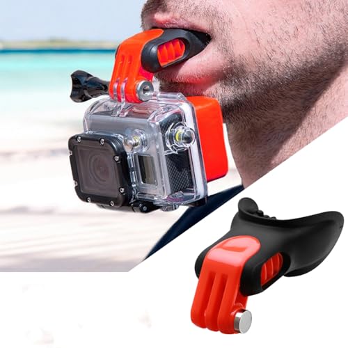 Fiacvrs Kit d'accessoires de montage pour bouche de surf, ensemble de support pour casque Go-Pro, menton, cordon tour de cou, accessoires pour appareil photo,...