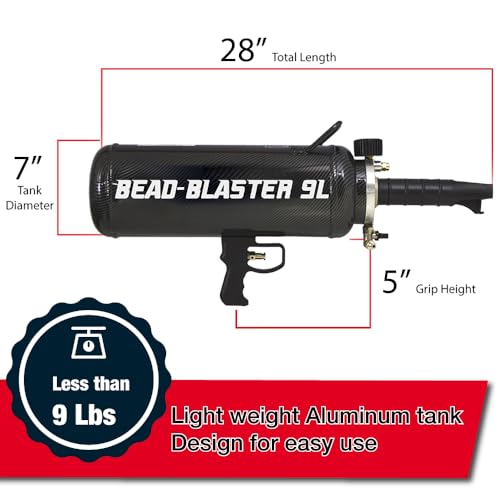 Image of LAUCO Handheld Tire Bead Seater - Professional Automotive Tools, Carbon Fiber Bead Seater Blaster Tool with Rapid Air Release, Tire Inflator for Cars, Trucks, Commercial Vehicles (9 Liter) 9538