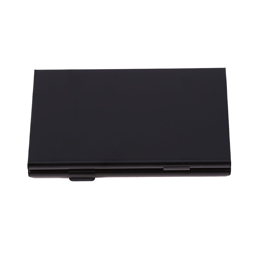 Denash SIM Card Holder, TF Card Holder, 12 Slots, Aluminum Memory Card for Storage (Black)