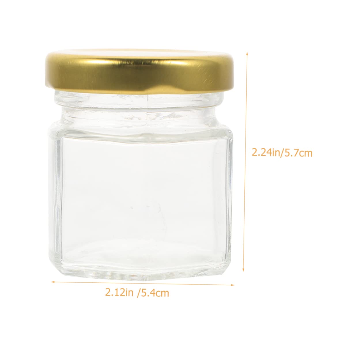 Garneck 6pcs Honey Bottle Transparent Jam Containers Sealed Containers for Food Grain Dispenser Mini Jars of Honey Clear Design Honey Containers Lidded Jam Jars Honey Dispenser Iron