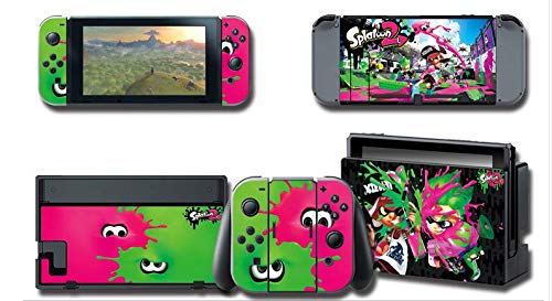 Splatoon 2 Skin Sticker For Nintendo Switch Console With Controller And Dock Cover Decals-tz030