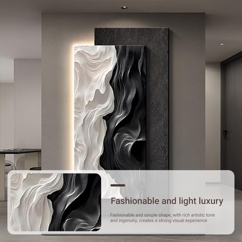 Décoration murale 3D relief lumineuse LED motif grès pour salon - 4