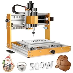 LUNYEE Volledig metalen 500W CNC-Freesmachine, 3018 PRO MAX CNC-machine, 3-assige eindschakelaars en noodstop, met GRBL offline besturing voor het zagen van hout acryl MDF-kunststof
