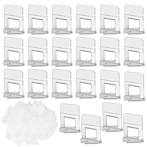 Système de Nivellement pour Carrelage Croisillon Carrelage Autonivelant Croisillon Carrelage Niveleur de Carreaux Entretoise Plastique (400 x tirette 1 mm) Cover