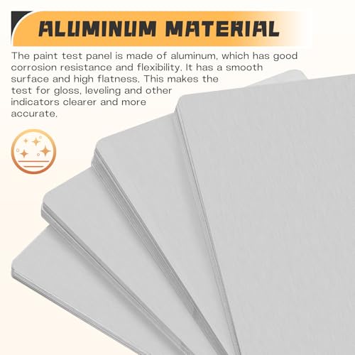 Image of 100pcs Paint Color Matching Spray Out Cards Aluminum Paint Test Panels Automotive Sprayout Cards for Coating Paint 0.12 inch Thick
