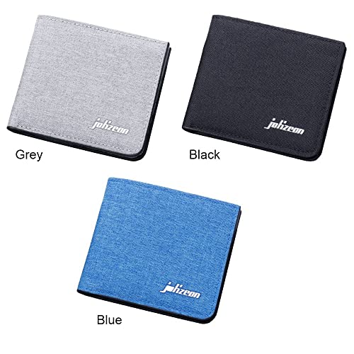 Mini Coin Wallet Simple Multi-functional Folding Small Canvas Card Wallet(Black)3