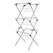 Minky Homecare 3 Tier Plus Indoor and Outdoor Portable Clothes Drying Rack - Collapsible Laundry Air Dryer with 69 ft. of Hanging Space - Silver